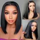Peruca Superfect Bob 14", cabelo humano, renda frontal, 180% de densidade