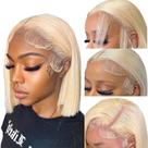 Peruca SUPERLOOK Blonde Bob 613 Human Hair 13X4 de renda frontal