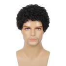 Peruca Swiking Curly Afro Short preta para homens, fantasia de Halloween