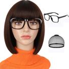 Peruca Tereshar Velma Brown Bob 30cm com óculos Peruca Tereshar Velma Brown Bob 30cm com óculos
