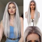 Peruca testar Platinum Blonde 28in/70cm sintética para mulheres Peruca testar Platinum Blonde 28in/70cm sintética para mulheres