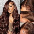 Peruca Tiwugi Chocolate Brown Body Wave 66 cm de cabelo humano Peruca Tiwugi Chocolate Brown Body Wave 66 cm de cabelo humano