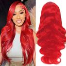 Peruca Tobeaper Red Human Hair Body Wave 66 cm com renda HD 200% Peruca Tobeaper Red Human Hair Body Wave 66 cm com renda HD 200%