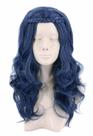 Peruca Topcosplay Dark Blue Wave de 18 polegadas para meninas, crianças e crianças