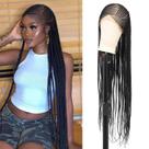 Peruca trançada Fecihor HD Lace Front Cornrow Box Braid 36 cm preta Peruca trançada Fecihor HD Lace Front Cornrow Box Braid 36 cm preta