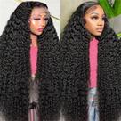 Peruca Tyiu Deep Wave Lace Front 30cm - Cabelo Humano com 250 Densidades