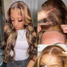 Peruca UMEGIRL de 26 polegadas Body Wave HD com fecho de renda para cabelo humano
