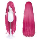 Peruca UTIEHD 100cm Anime Cosplay Rosa Choque