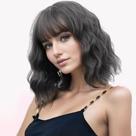 Peruca VCKOVCKO Loose Wave Bob 30 cm, cinza ondulado, sintética, feminina