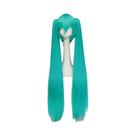 Peruca Verde Longa Miku Para Cosplay, Cabelo Sintético Resistente Ao Calor Com 2 Rabos De Cavalo Com