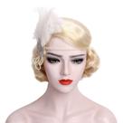 Peruca vintage Blonde Water Wave 30 cm retrô dos anos 20 sintética Peruca vintage Blonde Water Wave 30 cm retrô dos anos 20 sintética