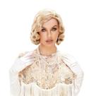 Peruca vintage Blonde Water Wave 46 cm para mulheres - 1920s Inspire