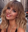 Peruca WAVE & BREEZE 14" Ombre Blonde Curly Bob