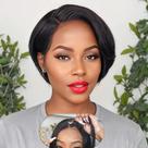 Peruca WBTH Pixie Cut Human Hair 5x5 HD Lace Wear and Go Women