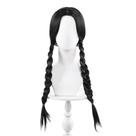Peruca Wednesdays Double Ponytail Braid Anime Party Costume Syn