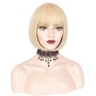 Peruca WeKen Short Blonde Bob 30cm com franja para mulheres Peruca WeKen Short Blonde Bob 30cm com franja para mulheres