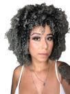 Peruca wig black cacheada diversas cores fibra orgânica