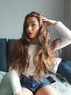 Peruca, wig, castanho claro, castanho, ondulada, 80cm, premium