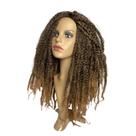 Peruca Wig de Fibra Sintetica Bela Twist 55cm - Cor Preto/Mel