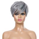 Peruca Wig Fibra Orgânica Curta Corte Moderno Senhora Identica ao Humano Peruca Wig Fibra Orgânica Curta Corte Moderno Senhora Identica ao Humano