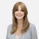 Peruca Wig Implantada Fibra Orgânica Debora Loiro Mel