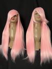 Peruca wig rosa rosa claro lisa premium 75cm cosplay zerotwo