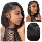 Peruca Wigbow Bob 13x4 HD Lace Front Cabelo humano 180% de densidade Peruca Wigbow Bob 13x4 HD Lace Front Cabelo humano 180% de densidade