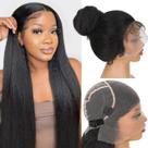 Peruca WIGNEE Full Lace Kinky Straight 76 cm sintética 180% de densidade