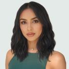 Peruca Wignee U Part, 100% cabelo brasileiro, 14", leve, 4,5 cm