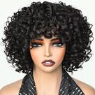 Peruca X-TRESS Kinky Curly com franja para mulheres negras Peruca X-TRESS Kinky Curly com franja para mulheres negras