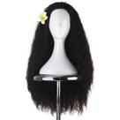 Peruca Yan Dream Long Wavy Curl Frizzy Marrom Escuro Sintética