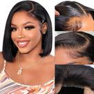 Peruca YFOXI Wear and Go Bob Human Hair 25 cm para mulheres negras