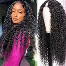 Perucas em V Ainmeys Curly Wave, 100% cabelo virgem humano, 26 polegadas Perucas em V Ainmeys Curly Wave, 100% cabelo virgem humano, 26 polegadas