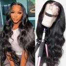 Perucas frontais de renda GOMOST Body Wave 24 polegadas 180 Density HD Lace