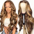 Perucas frontais de renda Hedy 4 /27 Ombre Highlight Body Wave