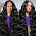 Perucas frontais de renda Hoisali Body Wave 76 cm Cabelo humano 200% de densidade