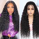 Perucas frontais de renda Keshon Deep Wave 13x5 200% densidade 20"