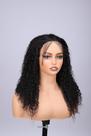 Perucas frontais de renda Keshon Jerry Curly Human Hair 20 polegadas 180%