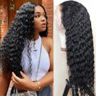 Perucas frontais de renda Nsvnsv Deep Wave 180% de densidade 50cm