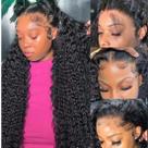 Perucas frontais de renda Rumdiku 13x6 Deep Wave Human Hair 200% de densidade Perucas frontais de renda Rumdiku 13x6 Deep Wave Human Hair 200% de densidade
