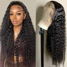 Perucas frontais de renda Tipiuli Deep Wave 100% cabelo humano 26"