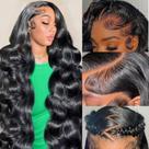 Perucas frontais de renda UltraFlower 13x6 Body Wave 81-91 cm de cabelo humano Perucas frontais de renda UltraFlower 13x6 Body Wave 81-91 cm de cabelo humano