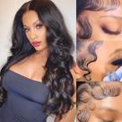 Perucas frontais de renda WIGOPARTY Human Hair Body Wave 70 cm 180% de densidade Perucas frontais de renda WIGOPARTY Human Hair Body Wave 70 cm 180% de densidade