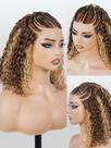 Perucas frontais de renda Xinjiju Ready to Go Human Hair 30 cm 200% D