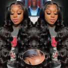 Perucas sem cola Uonoco Wear and Go 180% Density Body Wave