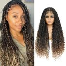 Perucas trançadas Humistabiu Boho Box Braid Knotless 36" marrom claro Perucas trançadas Humistabiu Boho Box Braid Knotless 36" marrom claro
