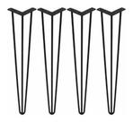 Pés De Ferro Triplo P/ Mesa Kit C/ 4 Pçs Hairpin Legs 37,5cm