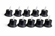 Pes Para Moveis em Geral e Sofá Com Altura de 3,5 na Cor Preto Redondo Kit com 6 unidades Pes Para Moveis em Geral e Sofá Com Altura de 3,5 na Cor Preto Redondo Kit com 6 unidades