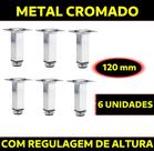 Pés para Móveis Quadrados, De Metal cromado , kit com 6 Peças (Você Escolhe a Altura ) Pés para Móveis Quadrados, De Metal cromado , kit com 6 Peças (Você Escolhe a Altura )