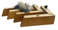 pés para sofá kit 8 Conjunto de Cantoneiras de Madeira, mel, Acabamento Natural para moveis 5 cm altura(total)